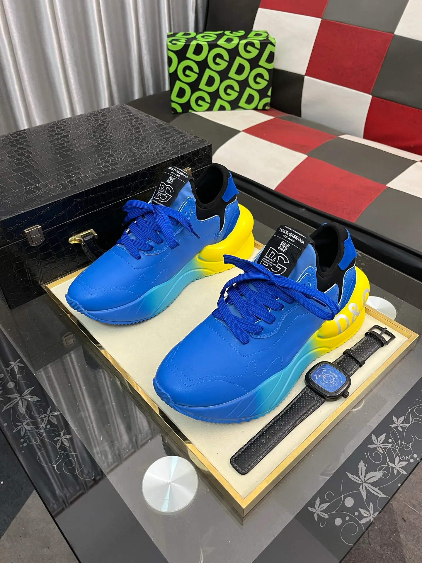 Men's shoes 💰540⌚️⌚️【DG～】Couple casual shoes 2025z cabinet simultaneous sale 🔶Size: 35-46#️⃣The upper is made of multi-material splicing ➕Mesh lining, comfortable and breathable, sole: original comfortable and wear-resistant outsole, ⚠️The real thing📱Photographed🎬The real thing is better📢📢📢